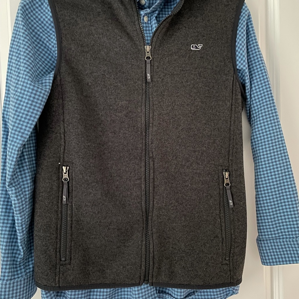 Men XS/ Kid XL Vineyard Vines Gray Sweater Vest